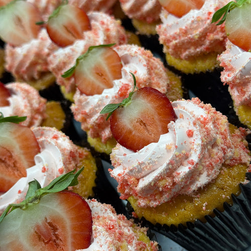 Strawberry shortcake cupcakes